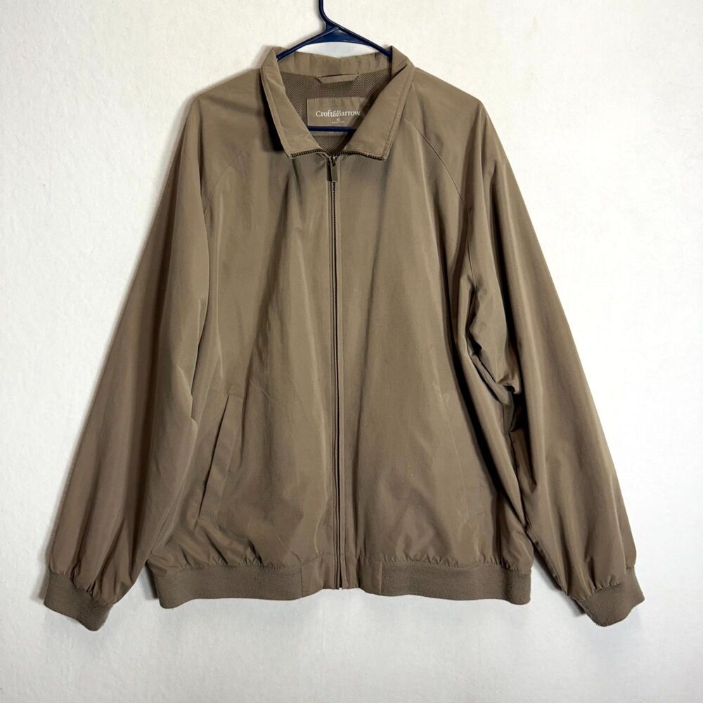 Croft & Barrow Men's Lightweight Windbreaker Brown‎ Size XL